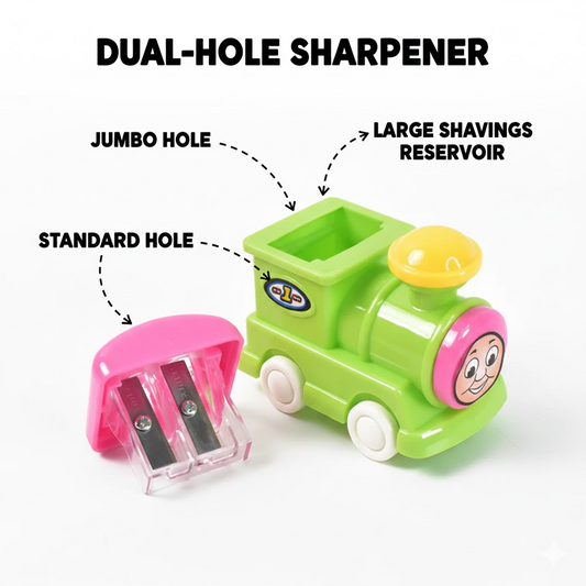 Train Double Hole Pencil Sharpener (1 Pc)