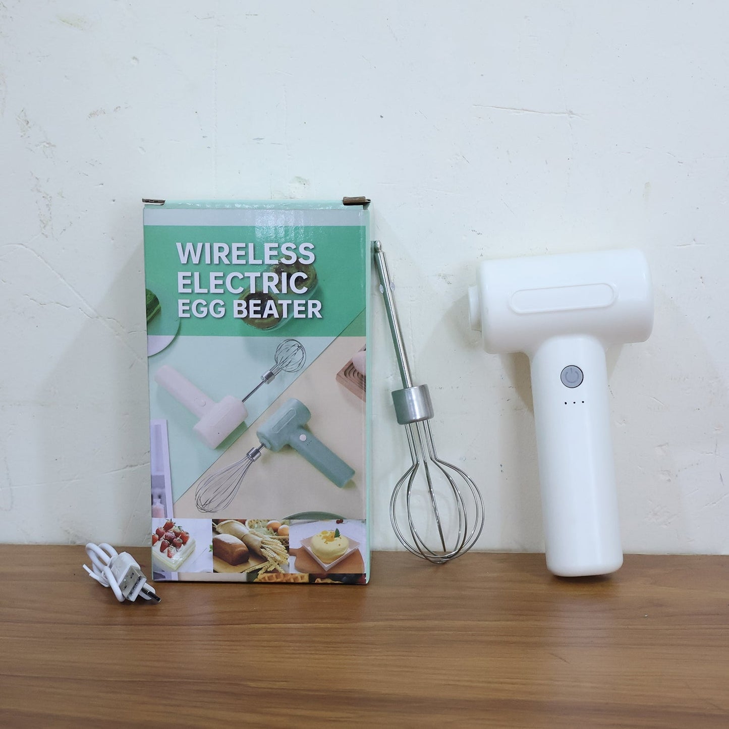 Cordless Electric Whisk & Egg Beater - (1 Pc)