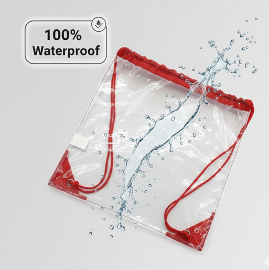 Transparent Waterproof Plastic Stadium Bag – Gym, Travel & Sports